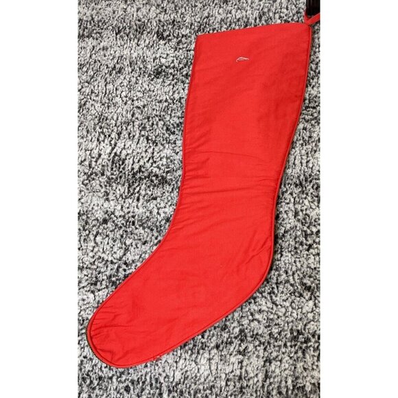 Vintage Noel Santa Cat Needlepoint Christmas‎ Holiday Stocking Lined Wool Cotton - Picture 4 of 6